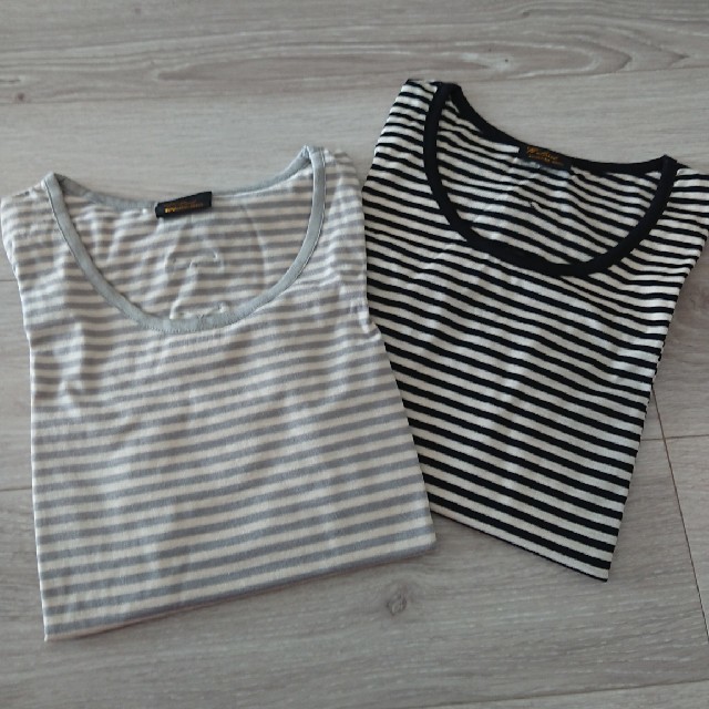 w closet(ダブルクローゼット)のダブルクローゼット☆ボーダーロンT  新品 レディースのトップス(Tシャツ(長袖/七分))の商品写真