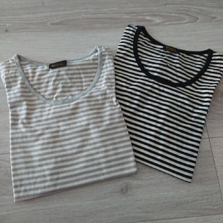 ダブルクローゼット(w closet)のダブルクローゼット☆ボーダーロンT  新品(Tシャツ(長袖/七分))