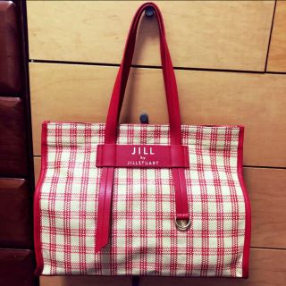 ジルバイジルスチュアート(JILL by JILLSTUART)のJILL by JILLSTUART レッド×ベージュ ピクニックトートバッグ(トートバッグ)