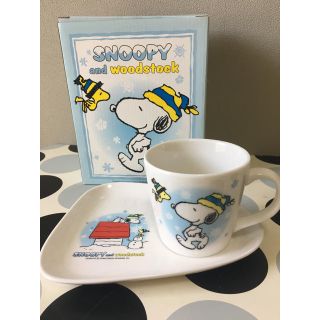 スヌーピー(SNOOPY)のスヌーピー 非売品 マグ&プレート 2セット(ノベルティグッズ)