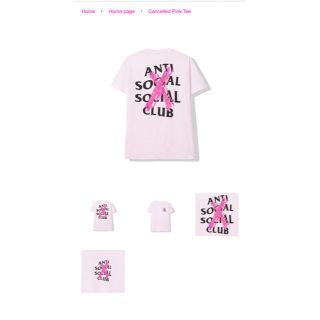 アンチ(ANTI)のアンチソーシャルソーシャルクラブ CANCELLED PINK TEE  値下げ(Tシャツ/カットソー(半袖/袖なし))