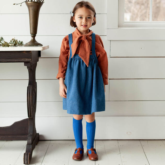 soor ploom Eloise pinafore デニム　4-5y