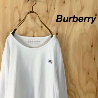 バーバリーブラックレーベル(BURBERRY BLACK LABEL)の【美品】BURBERRY BLACK LAVEL 刺繍ロゴ  ロングスリーブ(Tシャツ/カットソー(七分/長袖))