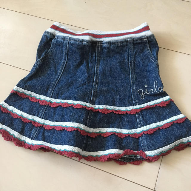 papp(パプ)の子供服  Papp     ジーンズスカート  100 キッズ/ベビー/マタニティのキッズ服女の子用(90cm~)(スカート)の商品写真