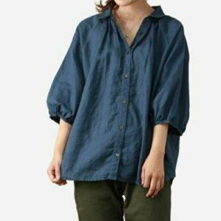 ネストローブ(nest Robe)のsale   Carhaixリネン ふんわり ギャザースリーブシャツブラウス(シャツ/ブラウス(長袖/七分))