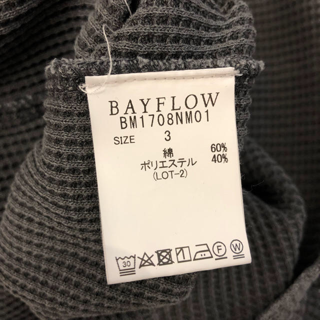 BAYFLOW(ベイフロー)のBAYFLOW★ワッフル地カットソー女性にも メンズのトップス(Tシャツ/カットソー(七分/長袖))の商品写真