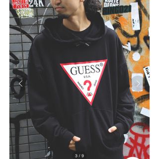 ゲス(GUESS)の Guess/ゲス ビッグシルエット ロゴプリント プルオーバーパーカ(パーカー)