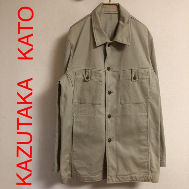 KAZUTAKA KATOH(カズタカカトウ)のKAZUTAKA  KATO☆春秋用ベージュコートsizeL メンズのジャケット/アウター(ブルゾン)の商品写真