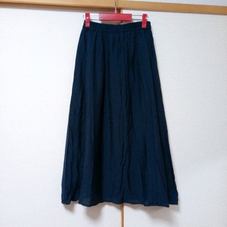 サマンサモスモス(SM2)のLugnoncure フレアースカート　紺(ロングスカート)