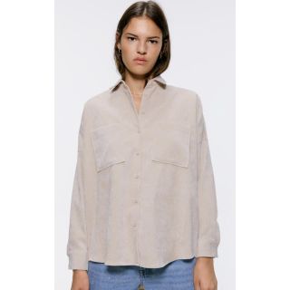 ザラ(ZARA)の新品 ♡ コーデュロイシャツ オーバーサイズ 羽織 ジャケット(シャツ/ブラウス(長袖/七分))