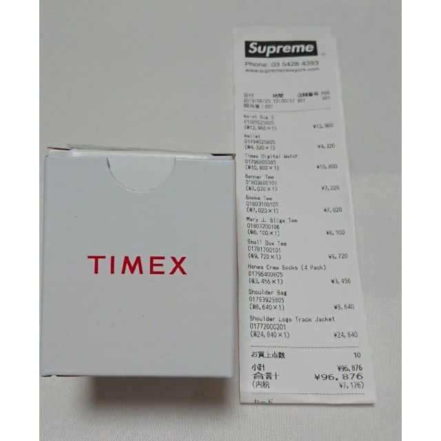 supreme timex digital watch シルバー 19fw新品未