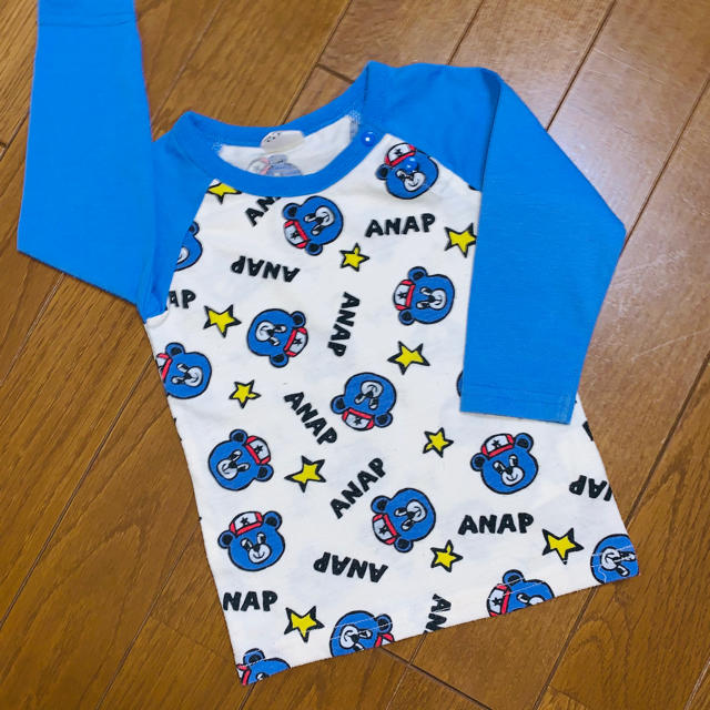 ANAP Kids(アナップキッズ)のアナップキッズ   クマさんロンT❣️  サイズ80 キッズ/ベビー/マタニティのベビー服(~85cm)(Ｔシャツ)の商品写真