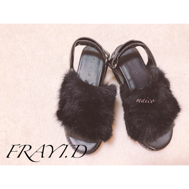 FRAY I.D(フレイアイディー)のFRAYI.D☆フェイクファーフラットサンダル レディースの靴/シューズ(サンダル)の商品写真