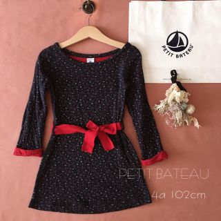 プチバトー(PETIT BATEAU)のPETIT BATEAU｜プチバトー フレンチ リボン ワンピース*̩̩̥୨୧˖(ワンピース)