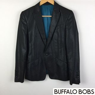 バッファローボブス(BUFFALO BOBS)の美品 バッファローボブズ テーラードジャケット ブラック ギンガムチェック(テーラードジャケット)