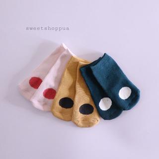 【人気】 (3色セット) ドット socks 靴下 キッズ ベビー(靴下/タイツ)