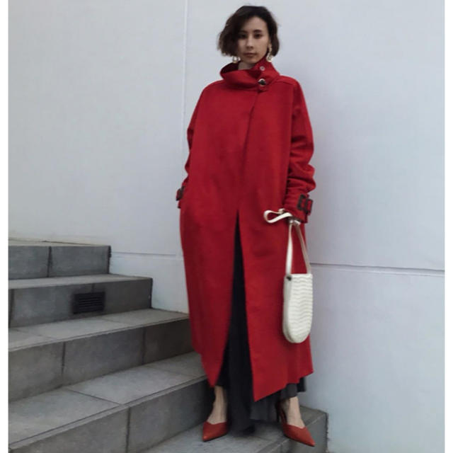 Ameri VINTAGE - AMERI 新品 ラップカラーコート レッドの通販 by