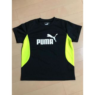 プーマ(PUMA)のプーマ ドライメッシュTシャツ(ブラック×レモンイエロー)140(Tシャツ/カットソー)