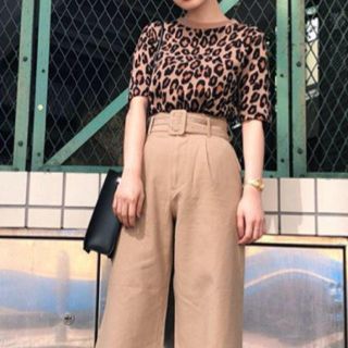 マウジー(moussy)のmoussy レオパード ヒョウ柄 ニット Tシャツ(ニット/セーター)