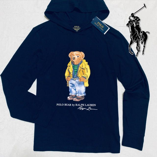 POLO RALPH LAUREN(ポロラルフローレン)のPOLO RALPH LAUREN ロングTパーカー /Bear 160 メンズのトップス(Tシャツ/カットソー(七分/長袖))の商品写真