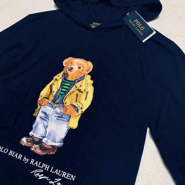 POLO RALPH LAUREN(ポロラルフローレン)のPOLO RALPH LAUREN ロングTパーカー /Bear 160 メンズのトップス(Tシャツ/カットソー(七分/長袖))の商品写真