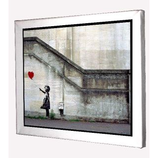 43-バンクシー banksy 有名 アートキャンバス 風船と少女(ボードキャンバス)