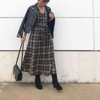 ザラ(ZARA)のザラ チェックワンピ(ロングワンピース/マキシワンピース)