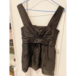 ステラマッカートニー(Stella McCartney)のStella McCartney 黒 シルク ドット柄 リボン ブラウス (シャツ/ブラウス(半袖/袖なし))