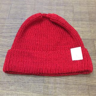 エヌハリウッド(N.HOOLYWOOD)のN.HOOLYWOOD beanie RED 161-ACO2 pieces 赤(ニット帽/ビーニー)