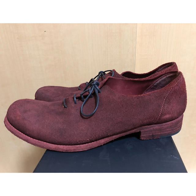 バックラッシュ定価6.8万円ベルギーショルダースエード製品染レザー短靴26.5赤