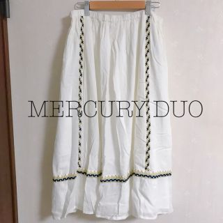 マーキュリーデュオ(MERCURYDUO)の未使用美品♦︎MERCURYDUO 刺繍ロングスカート(ロングスカート)