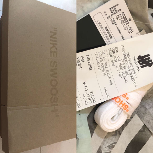 OFF-WHITE(オフホワイト)の正規購入品 本物 NIKE OFF-WHITE Blazer Mid 27cm  メンズの靴/シューズ(スニーカー)の商品写真