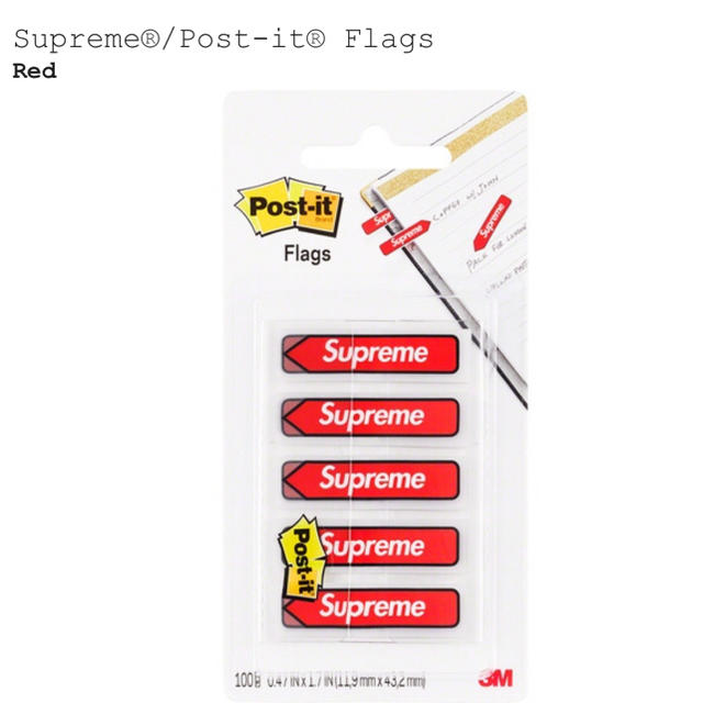 Supreme(シュプリーム)のSupreme Post-it Flags 付箋 インテリア/住まい/日用品の文房具(ノート/メモ帳/ふせん)の商品写真