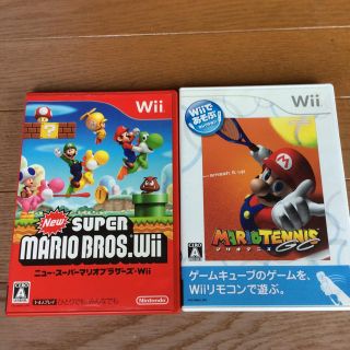 ウィー(Wii)のニンテンドーwiiソフト スーパーマリオブラザーズ&マリオテニス(家庭用ゲームソフト)