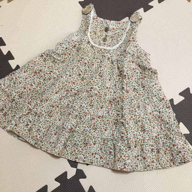 anyFAM(エニィファム)のanyFAM♡小花柄コーデュロイワンピース♡90 キッズ/ベビー/マタニティのキッズ服女の子用(90cm~)(ワンピース)の商品写真