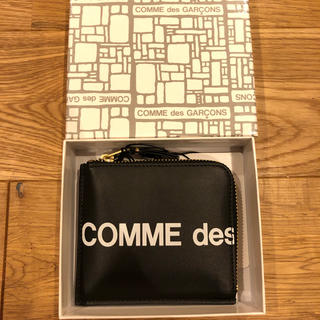 コムデギャルソン(COMME des GARCONS)のコムデギャルソン 財布 ロゴ Lジップ 黒(折り財布)