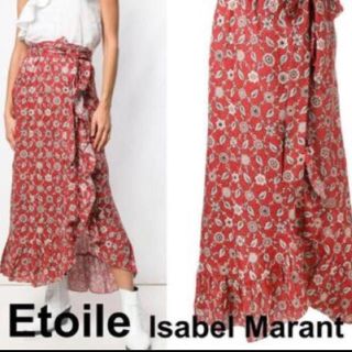 イザベルマラン(Isabel Marant)のとわとも様専用　イザベルマラン  リネン柄巻きスカート(ロングスカート)