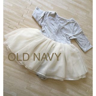 オールドネイビー(Old Navy)のOLD NAVY  七分袖 チュール ワンピ (ワンピース)