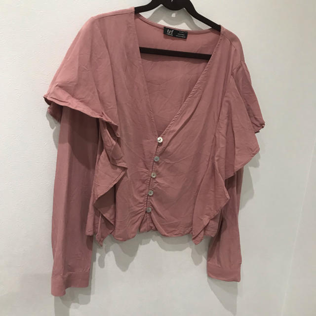 ZARA(ザラ)のZARA ピンク フリル カットソー レディースのトップス(カットソー(長袖/七分))の商品写真