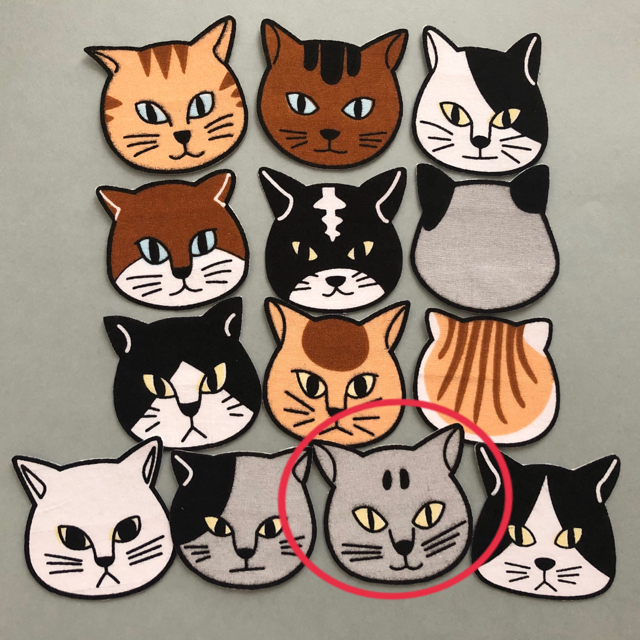 布シール⚫︎グレーの猫 ×13枚 ハンドメイドの文具/ステーショナリー(その他)の商品写真
