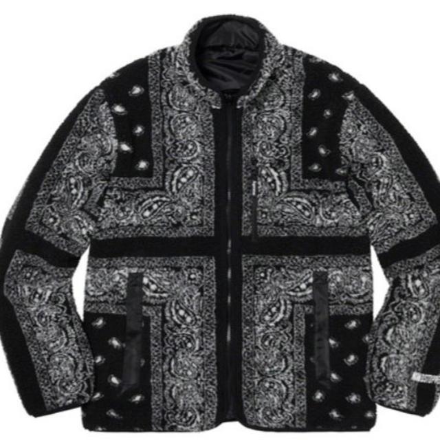 Supreme(シュプリーム)のReversible Bandana Fleece Jacket Black M メンズのジャケット/アウター(その他)の商品写真