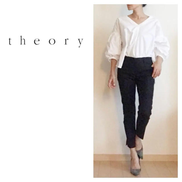 theory - theory☆セオリー☆クロップド パンツ☆黒☆テーパードパンツ