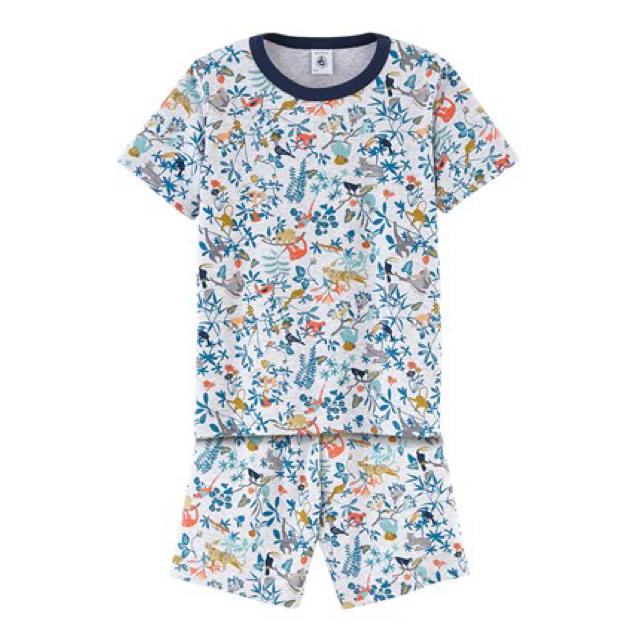 PETIT BATEAU(プチバトー)のななな様専用♡4ans,5ansプチバトー プリント半袖パジャマ キッズ/ベビー/マタニティのキッズ服男の子用(90cm~)(パジャマ)の商品写真