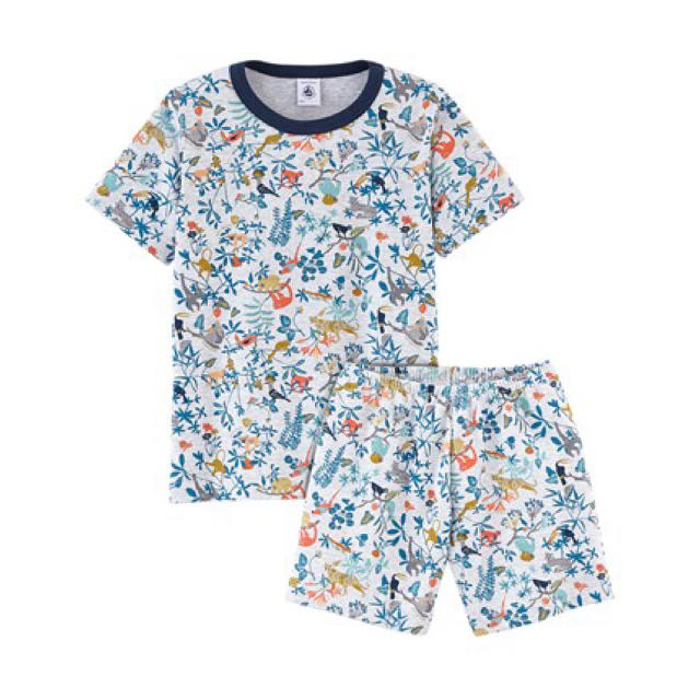 PETIT BATEAU(プチバトー)のななな様専用♡4ans,5ansプチバトー プリント半袖パジャマ キッズ/ベビー/マタニティのキッズ服男の子用(90cm~)(パジャマ)の商品写真