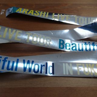 アラシ(嵐)の嵐 Beautiful World Tour ヘアゴム 赤(アイドルグッズ)