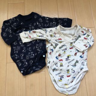 ユニクロ(UNIQLO)の60 スヌーピー 肌着(ロンパース)