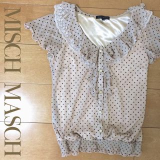 ミッシュマッシュ(MISCH MASCH)のフリル×レースドットシャーリングブラウス(シャツ/ブラウス(半袖/袖なし))