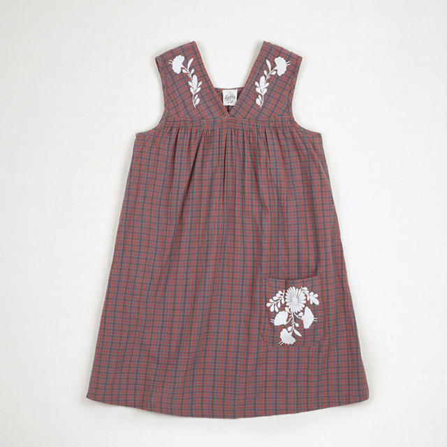 Apolina kids billie overdress check5-7Yキッズ服女の子用(90cm~)