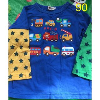 ホットビスケッツ(HOT BISCUITS)の【中古】ホットビスケッツ★働く車ロンT★90(Tシャツ/カットソー)