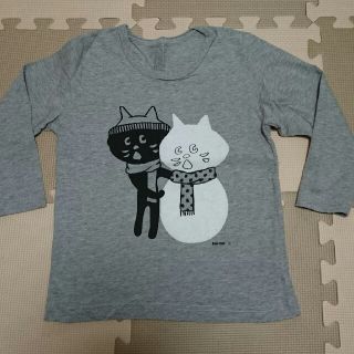 ネネット(Ne-net)のNe-net ネネット にゃー ロンＴ 120 グレー 雪だるま (Tシャツ/カットソー)